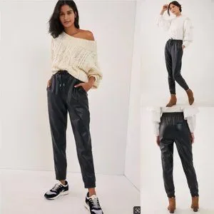 Avec Les Filles Pants Jumpsuits New Avec Les Filles Faisa Faux Leather Joggers Poshmark